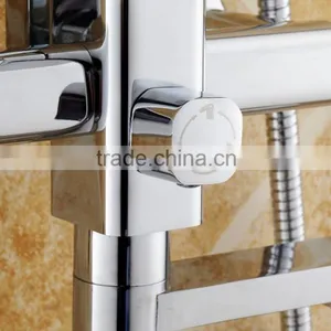 Brass Square Hard Tube Shower Mixer Set/wall Mounted Bath Shower Faucet thumbnail-4