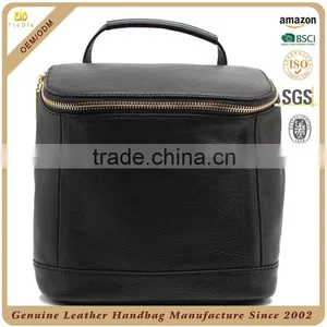 CSS1663-001 Good Quality Cow Leather High School Backpack Bag Black Traveling Zipper Bag China Multi-purpose Backpack thumbnail-5