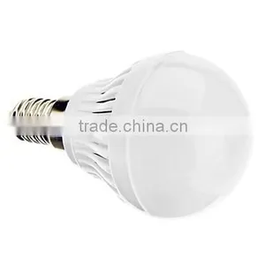 E14 3W 220-250LM 6000-6500K Cool White Light LED Ball Bulb (220-240V) thumbnail-1