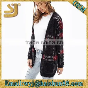 Fuzzy Plaid Cardigan thumbnail-2