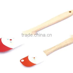 New Product Wood Handle Silicone Spatula Set thumbnail-3