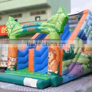 Inflatable Jungle Slide Jumping Slide With Safari thumbnail-1