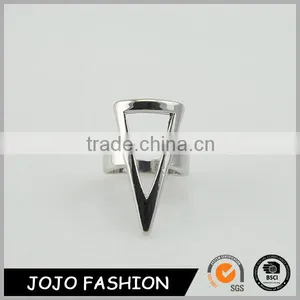 Simple Silver Metal Zinc Alloy Design Rings Jewelry With Triangle Shape thumbnail-1