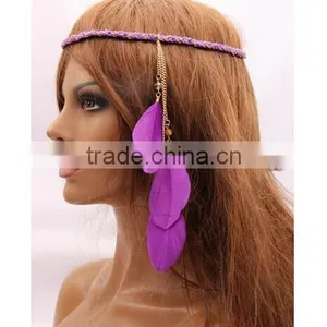 2016 Hot Selling Boho Style Feather Tassels Head Jewelry Hairband thumbnail-1