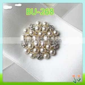 2016 Fashion Sale Wholesale White Decorative Pearl Button thumbnail-1