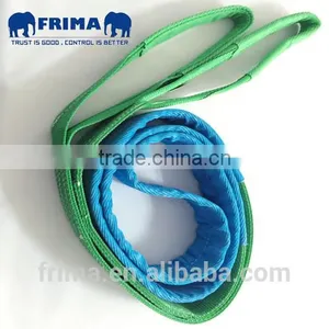 WLL2000KGS,4Meter Flat Eye Webbing Sling With Protective Sleeve ,Polyester Webbing Sling, Lifting Sling, Soft Slings thumbnail-2
