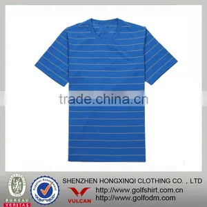 Blue Color Crewneck Cotton Striped t Shirt Wholesales thumbnail-1