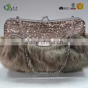 Ladies Winter Fur Fabric Handbag for Sale thumbnail-1