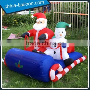 Best Selling Cheap Outdoor Inflatable Christmas Decoration Inflatable Pocket/car/santa Claus and Snowman thumbnail-3