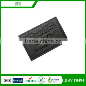 High Quality Custom Embossed Black Leather Patches for Clothing thumbnail-1