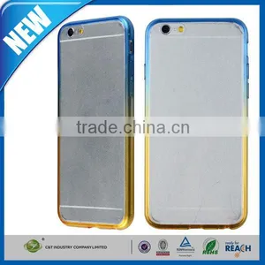 C&T Colorful Bumper Slim Clear Transparent Back Case Cover Skin for Apple Iphone 6 4.7 thumbnail-1