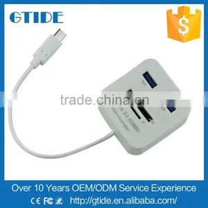 Gtide White Colourful Micro USB to Type C Adapter Multiport USB Type C for Camera, Computer, Mobile Phone, MP3 thumbnail-2