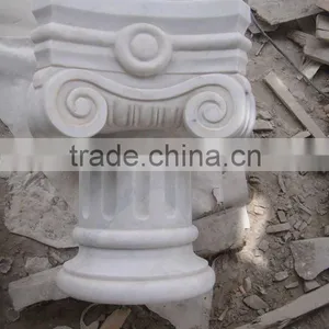 Jade White Marble Pedestal thumbnail-1