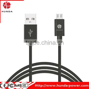Hunda Factory High Quality Micro Usb Charging and Data Cable for Samsung, Xiaomi-Black thumbnail-1