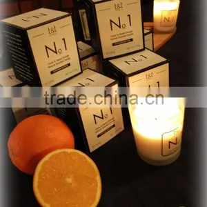 Cedar & Sweet Orange Organic Scented Pure Soy Wax Candle in Glass Jar thumbnail-1