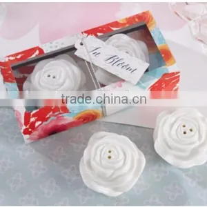 In Bloom" Ceramic Flower Salt and Pepper Shakers 2015 New Wedding Door Gift thumbnail-1