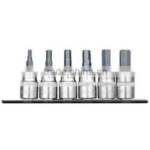 6PC 3/8"DR. HEX SOCKET BIT ON RAIL thumbnail-1