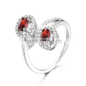 925 Silver Ring Gemstones Ring With Rhinestone Jewelry Wholesale China thumbnail-1
