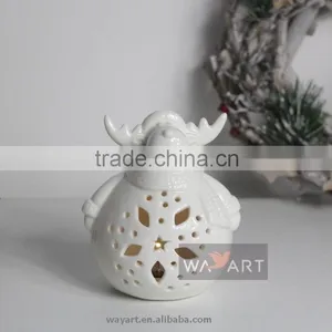 Ceramic Christmas Candle Holders With Reindeer Shaped thumbnail-4