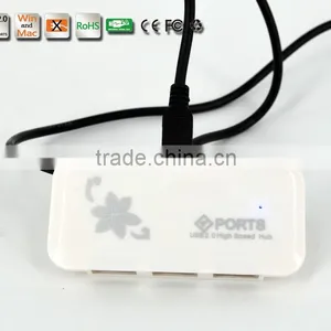 Hot Selling! Portable Slim Shape Low Cost USB2.0 Hub High Speed 4 Ports USB Hub for PC and Laptop thumbnail-4