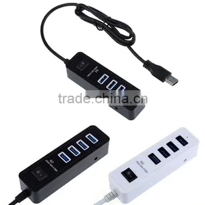 Hot Products Usb3.0 4 Por Hub, 4 Port Usb 3.0 Hub From Usb Hub Suppliers With a Switch of Black and White Plastic thumbnail-1