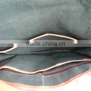 Genuine Leather Satchel Bag,real Goat Leather Office Satchel thumbnail-3