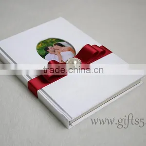 Handmade Wedding Guest Book With Photo Frame on the Cover Wedding Supplier in China thumbnail-2
