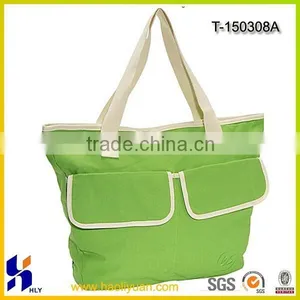 Shopping Bag With Two Front Pocket / 600D Polyester Tote Bag thumbnail-2