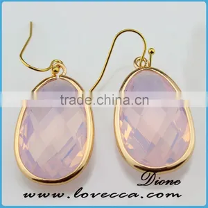 2016 High Quality Natural Brass Glass Earring thumbnail-6