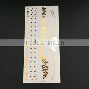WMT-106 Bracelet & Necklace Design Temporary Flash Foil Tattoo Sticker thumbnail-4