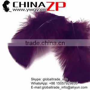 ZPDECOR Colored Plumage Bulk Sale Dyed Plum Turkey T-Base Body Feather for Parties Decorations thumbnail-3