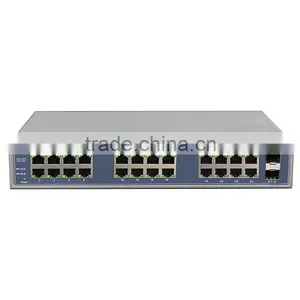 24 Port Full Giga Switch With 2 SFP Optical Fiber Ports Samll Metal Housing thumbnail-1