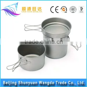 Titanium Camping Cookware Cutlery Set of Titanium Pan and Titanium Bowl thumbnail-5