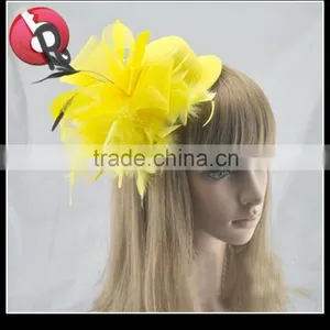 Lady Hard Handmade Fascinator Mini Bowler Hat With Feather thumbnail-6