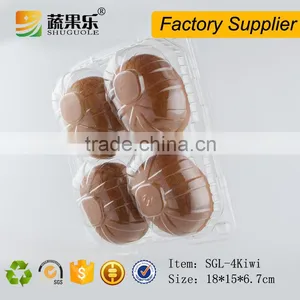 Clear Plastic Container for 4 Pcs Kiwis thumbnail-3