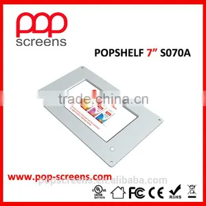 7" Touch Screen LCD Advertising Shelf Player With Bar Code Reader thumbnail-1