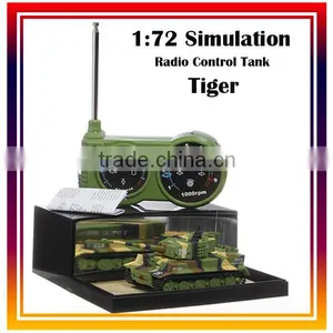 1:72 Simulation Tiger Radio Control RC Mini Tank Toy thumbnail-1