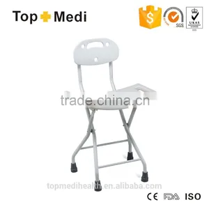 Floding Plastic Shower Chair Disabled Pepole Bath Bench With Back thumbnail-1