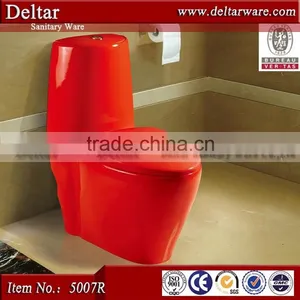 France Romantic Red Colour Toilet, ce Certificate Water Closet, Luxury Washdown wc thumbnail-1
