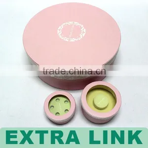 Luxury Pink Color Kawayi Cute Round Perfume Display Package With Velvet Insert thumbnail-1
