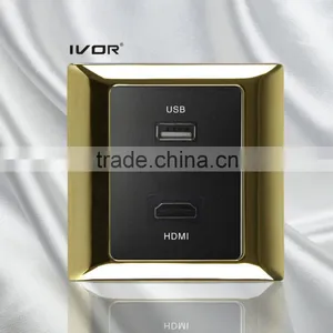 Universal HDMI+USB Wall Socket thumbnail-1