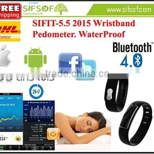 SIFIT-5.5 2015 Wristband Pedometer. Bluetooth 4.0.Sharing Data Via Facebook.Smart 2015 Wristband Pedometer thumbnail-1