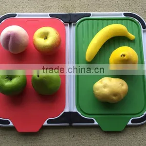 Color Cutting Board Extrusion Plastic Kitchen Chopping Board in Red&green thumbnail-2