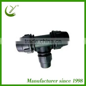PN16 Pp/pe Compression Fitting Reducing Tee for pe Pipe thumbnail-1