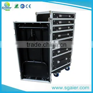 Black Color 7 Drawers Flight Case With Wheels thumbnail-6