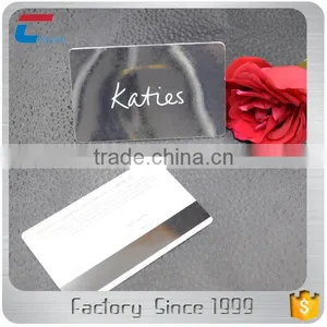 Blank Stainless Steel Mirrored Cover Metal Business Card thumbnail-1
