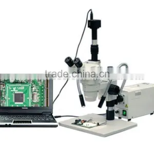 DUAL Pipe Gooseneck Fiber Optic Microscope LED Illuminator 110V / 220V thumbnail-2