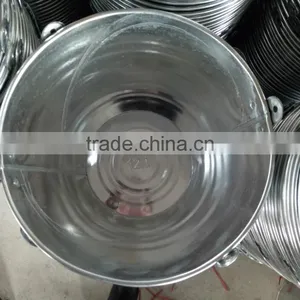 12L Metal Galvanized Buckets With Wooden/steel/plastic Handle thumbnail-1