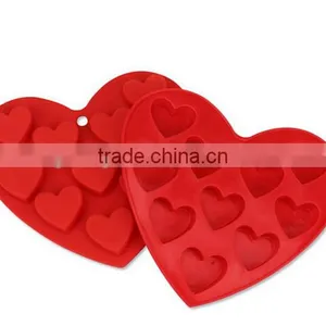 10-Capacity Heart Shape Silicone Cake Mold,Soap Cookie Chocolate Candy Cake Pan thumbnail-4