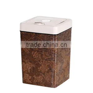 Flip Square Plastic Trash Can Waste Bin Square Container With Lid 13L thumbnail-2